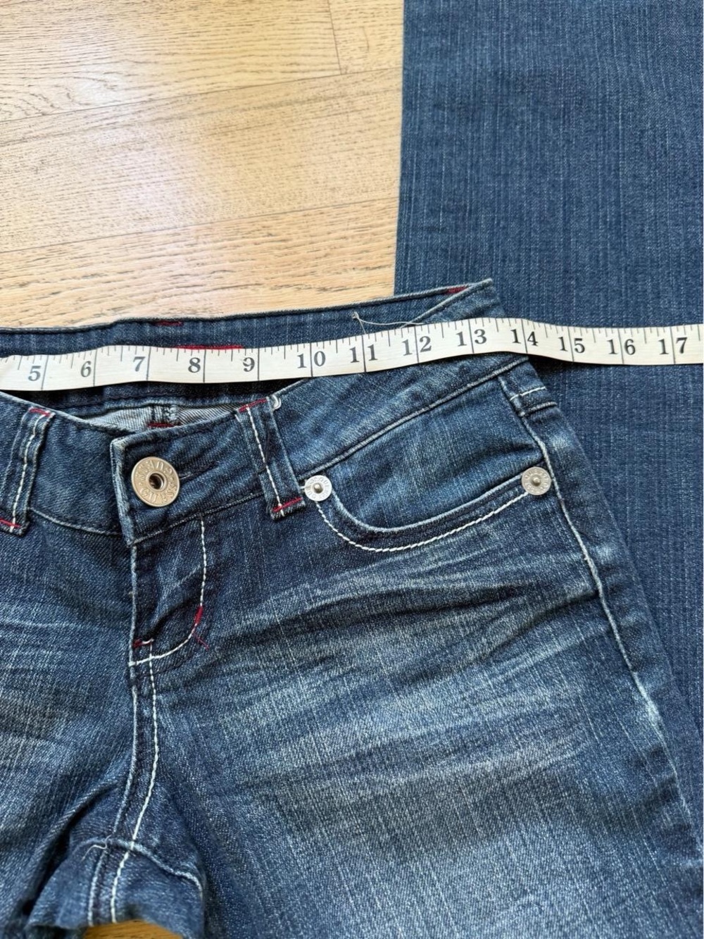 Y2K Ultra Low-Rise Denim Guess Jeans Flare Jeans - Picture 4 of 6